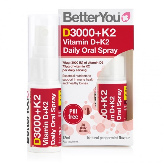 Better You Vitamin D Daily Oral Spray 12ml D3000 +  K2