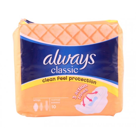 **Always Classic Sanitary Pads Normal 10's