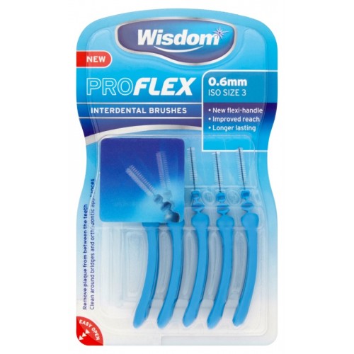 Wisdom Interdental Brushes 10's 0.6mm Blue