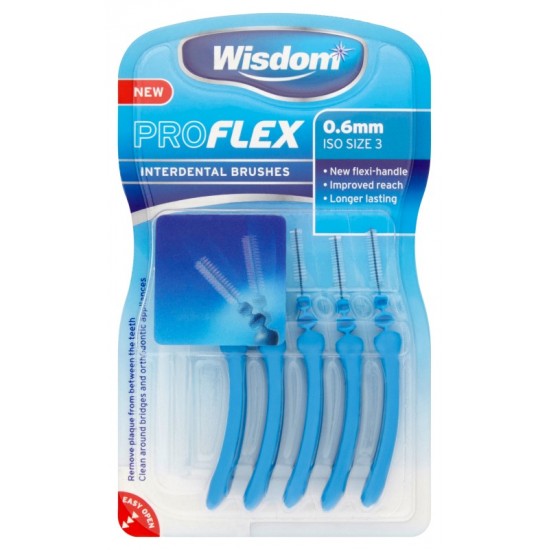 Wisdom Interdental Brushes 10's 0.6mm Blue