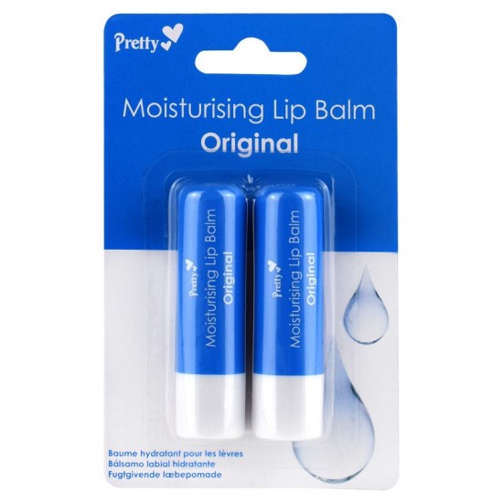 **Pretty Moisturising Lip Balm 2pk Original 