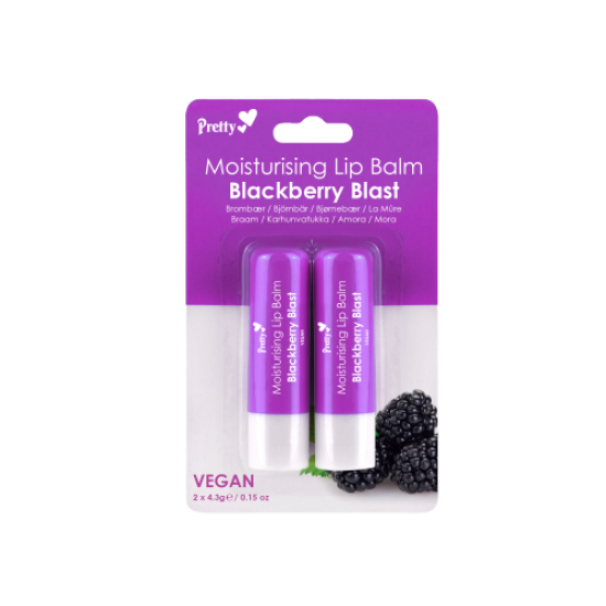 Pretty Moisturising Lip Balm 2pk Blackberry Blast 