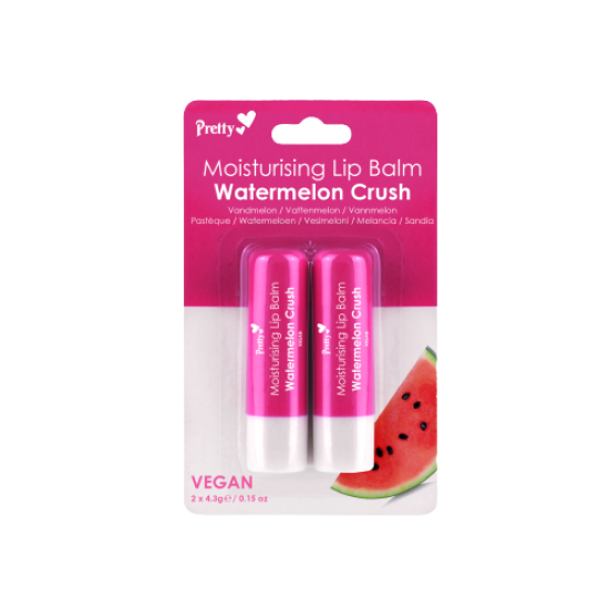 Pretty Moisturising Lip Balm 2pk Watermelon Crush