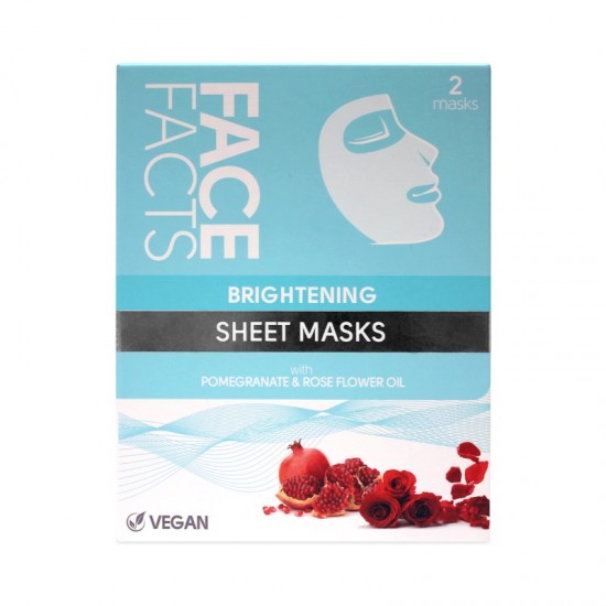 Face Facts Sheet Masks 2pk Brightening 