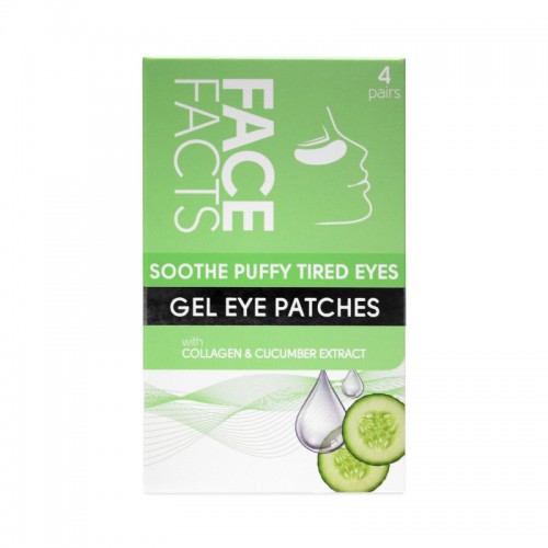 Face Facts Gel Eye Patches 4pk Soothe Puffy Tired Eyes