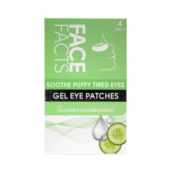 Face Facts Gel Eye Patches 4pk Soothe Puffy Tired Eyes