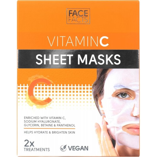 Face Facts Vitamin C Sheet Mask 2pk