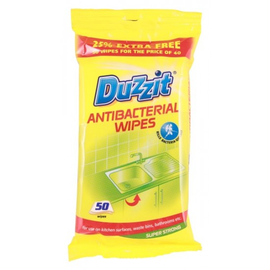 Duzzit Anti-Bacterial Wipes 50's 