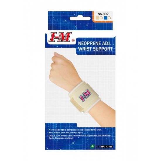 I-M Neoprene Adj. Wrist Support NS-302 One Size  