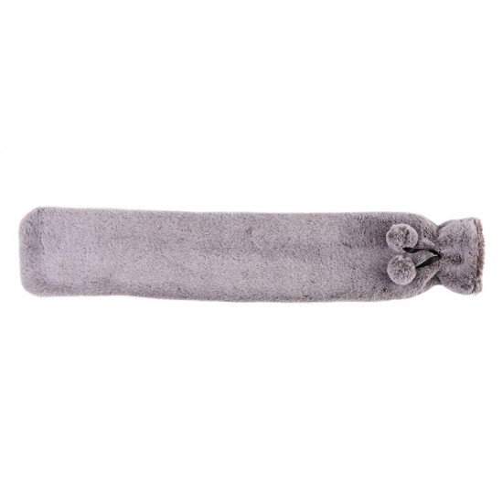 Warmies Rolled Long Hot Water Bottles Marshmallow Grey Fur