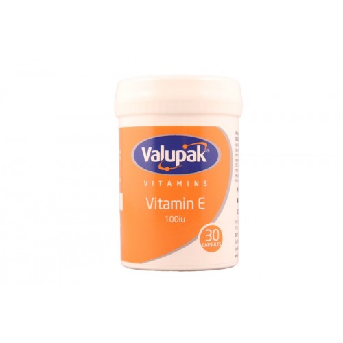 Valupak Vitamins Vitamin E 100iu Capsules 30's