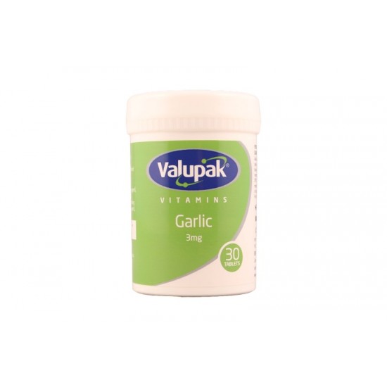 Valupak Vitamins Garlic 3mg Tablets 30's