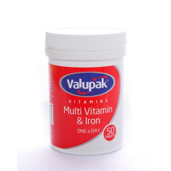 Valupak Vitamins Multi Vitamin & Iron Tablets 50's Valupak Vitamins Multi Vitamin & Iron Tablets 50's