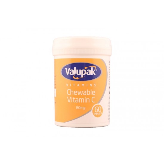 Valupak Vitamins Chewable Vitamin C 80mg Tablets 60's