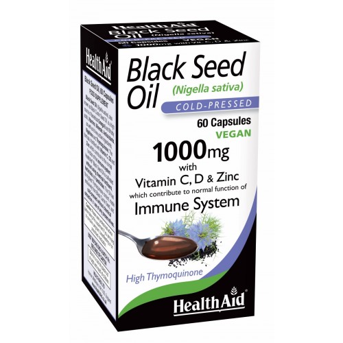 Healthaid Black Seed Oil 1000mg Capsules 60's