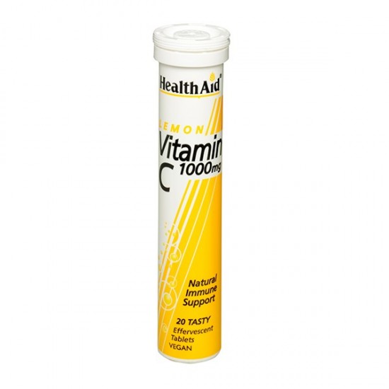 Healthaid Effervescent Vitamin C 1000mg Tablets 20's Lemon Flavour*
