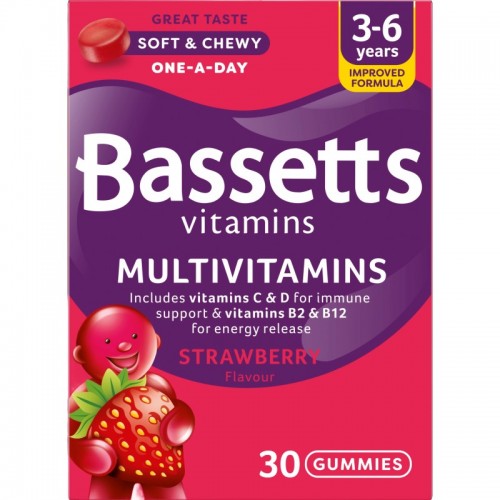 Bassetts Vitamins 30's - 3-6 Years Multivitamins Strawberry