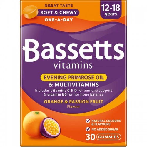 Bassetts Vitamins 30's - 12-18 Years EPO & Multivitamins Orange & Passion Fruit