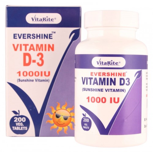 VitaRite Evershine Vitamin D3 1000iu Tablets 200's (D)