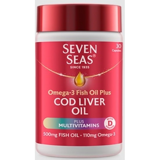 Seven Seas Omega 3 + Cod Liver Oil + Multivitamins Capsules 30's
