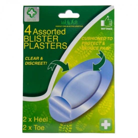 A&E Assorted Plasters 4's Blister (AE18)
