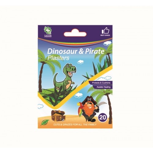 A&E Plasters 20's Dinosaur & Pirate (AE24)