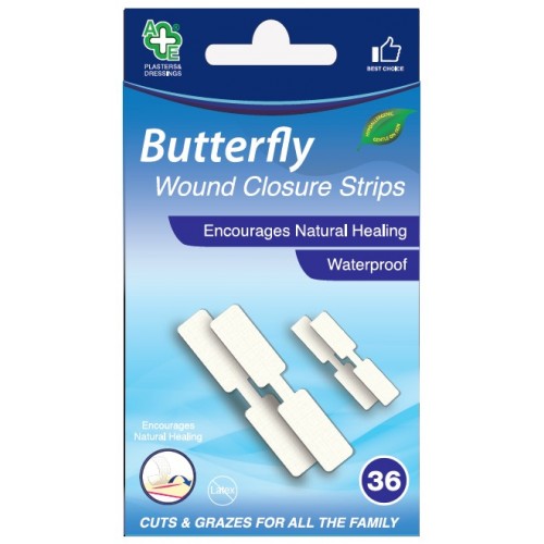 A&E Butterfly Wound Closure Strips 36's (AE28)