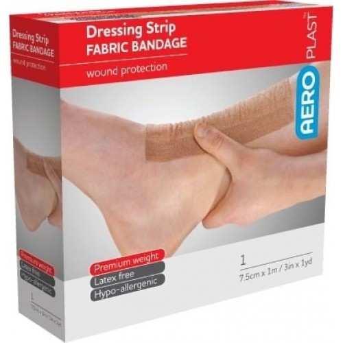 AeroPlast Fabric Bandage 7.5cm x1m Dressing Strip