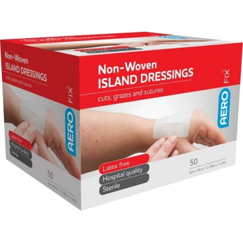 AeroFix Non-Woven Island Dressings 6x8cm - Individually Wrapped