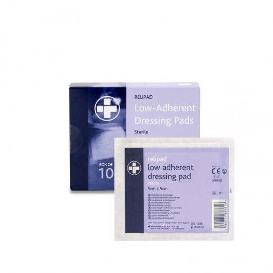 ReliPad Low Adherent Dressing Pads 5x5cm 10's