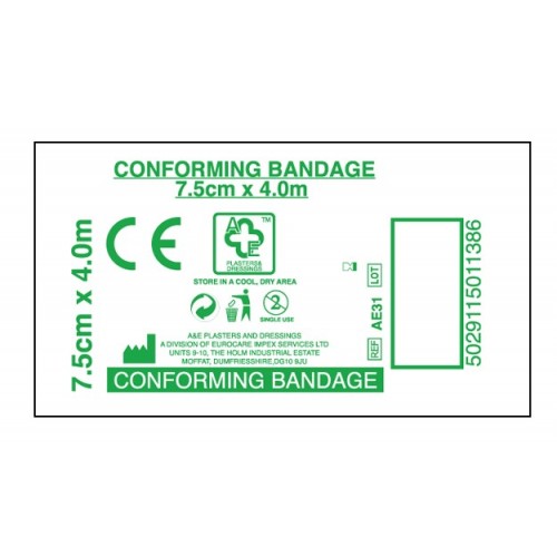 A&E Conforming Bandage 7.5cmx4m (AE31)