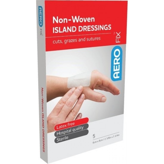 AeroFix Non-Woven Island Dressings 6x8cm 5's