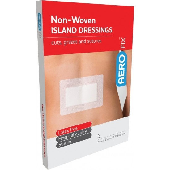 AeroFix Non-Woven Island Dressings 9x15cm 3's