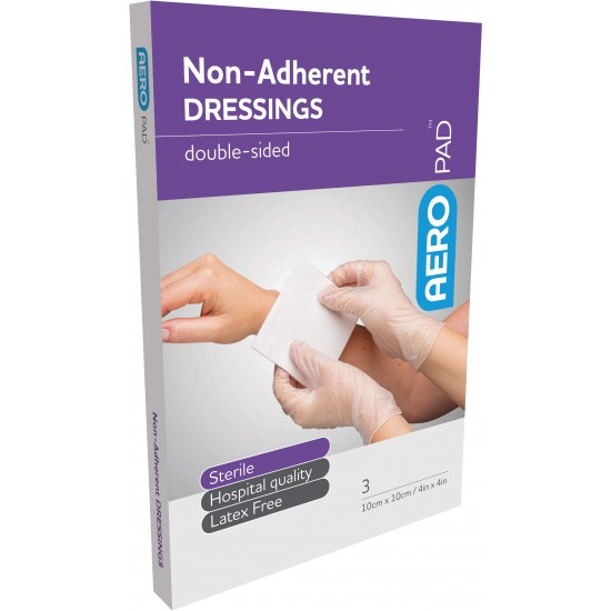 AeroPad Non-Adherent Dressings 10x10cm 3's