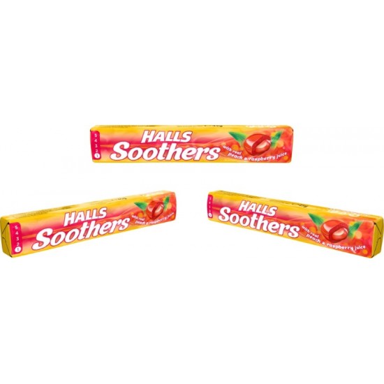 Halls Soothers Peach & Raspberry