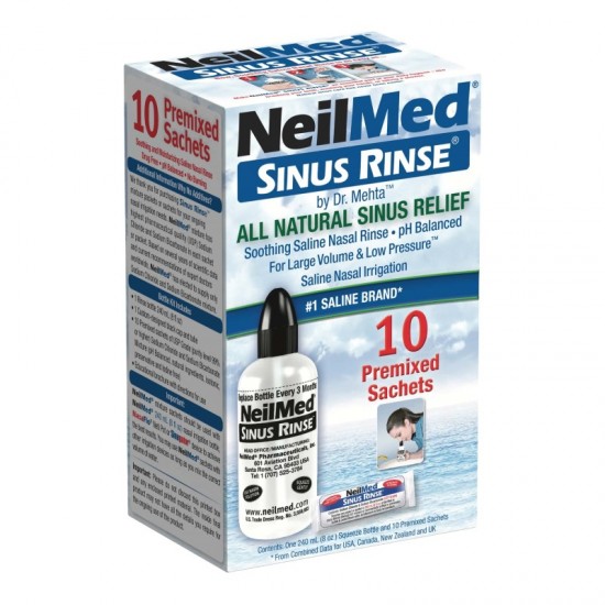 Neilmed Sinus Rinse 240ml Bottle + 10 Sachets