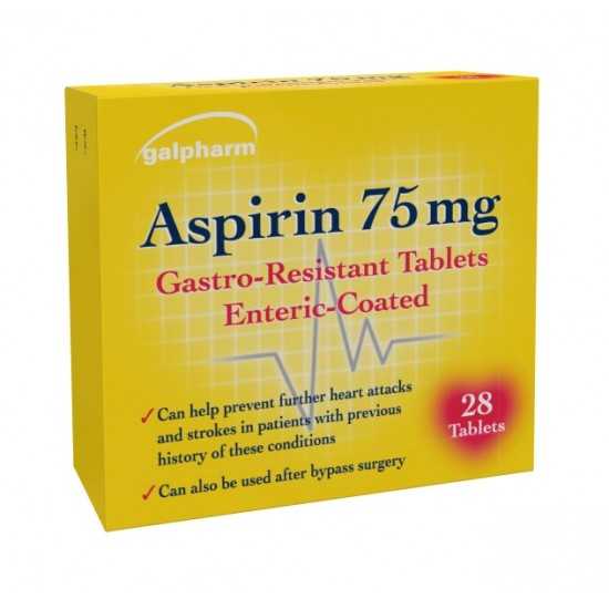 Galpharm Aspirin Tablets 75mg 28's
