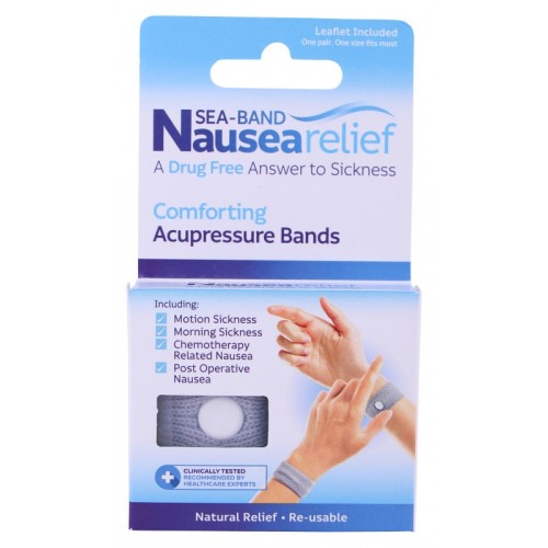 Sea-Band Nausea Relief Comforting Acupressure Bands Adult (One Size)