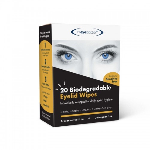 The Eye Doctor Biodegradable Eyelid Wipes 20's