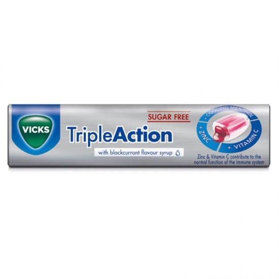 Vicks Sugar Free Triple Action Lozenges 42g (stick)