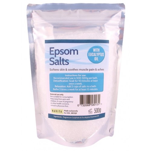 Navita Epsom Salts 500g with Eucalyptus Oil 