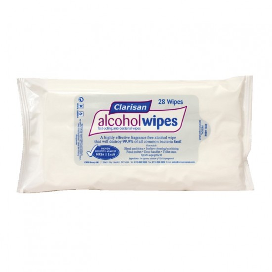 Clarisan Alcohol Wipes Large 28's