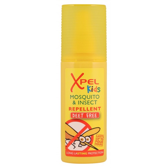 Xpel KIDS Mosquito & Insect Repellent Deet Free Pump Spray 70ml (yellow)