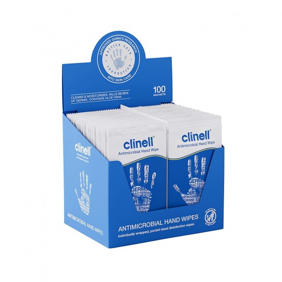 Clinell Antimicrobial Hand Wipes Individually Wrapped