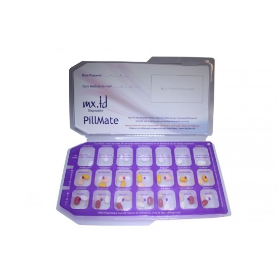 PillMate MX.td Disposable Pill Boxes 50 (20034)