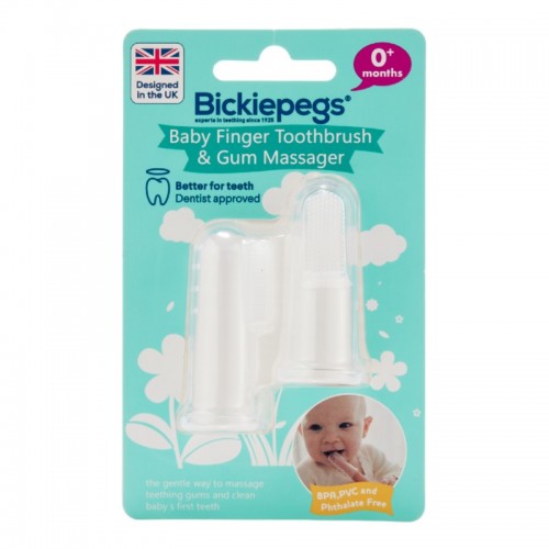 Bickiepegs Baby Finger Toothbrush & Gum Massager 2's