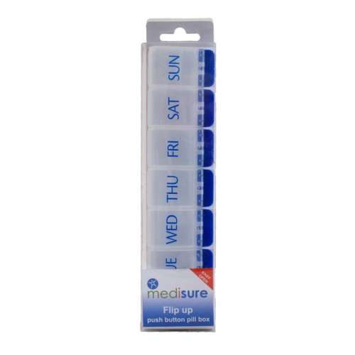 Medisure Flip Up Push Button Pill Box
