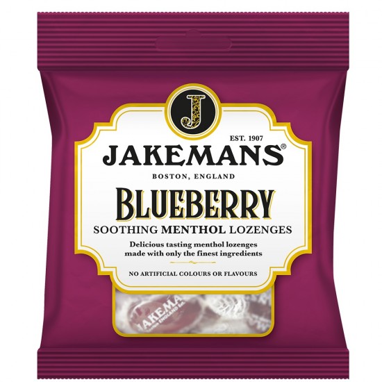 Jakemans Soothing Menthol Lozenges 73g  Blueberry
