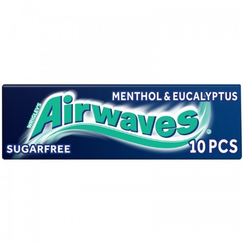 Airwaves Sugar Free Chewing Gum 10pcs Menthol & Eucalyptus