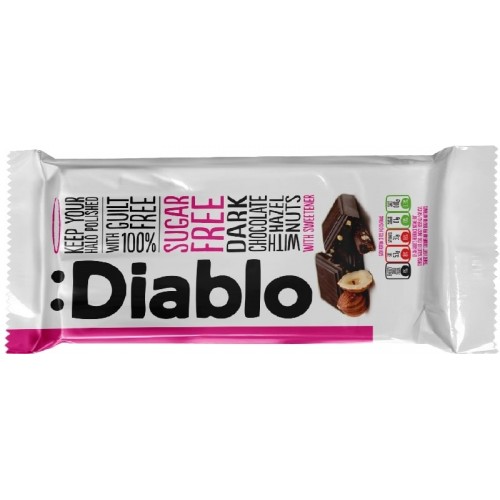 Diablo Sugar Free Dark Chocolate 85g with Hazelnuts